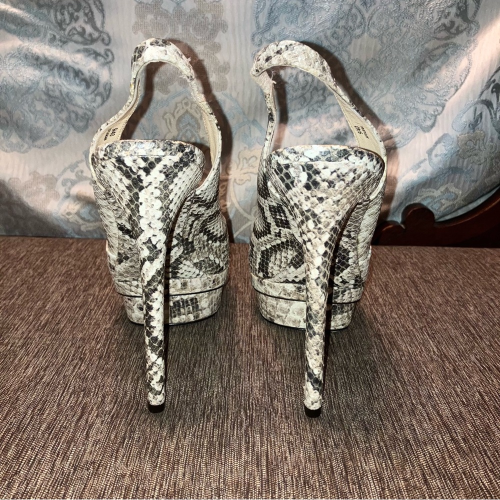 Brian Atwood Platform Heels Python / Snakeskin - … - image 8